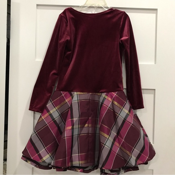 BONNIE JEAN (CHRISTMAS READY) DRESS raspberry, plaid, SPARKLE - Picture 7 of 14